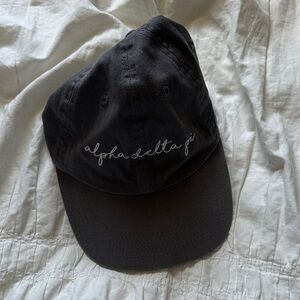 Alpha Delta Pi Gray Embroidered Baseball Cap